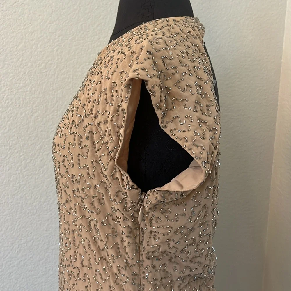 Bebe Beaded Open Back Dress Size Medium New With Tags - Picture 5 of 11